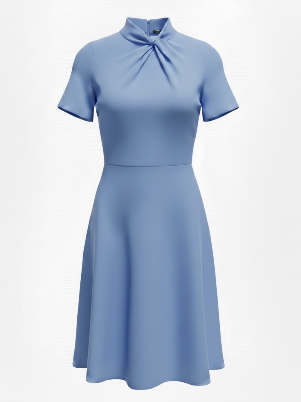 Donna Morgan Sky Blue Twist-Neck Aline Midi Dress